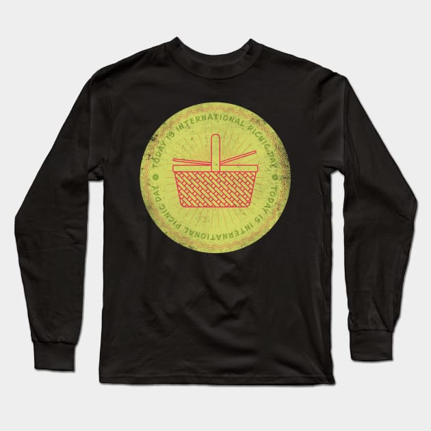 Today is International Picnic Day Badge Long Sleeve T-Shirt by lvrdesign